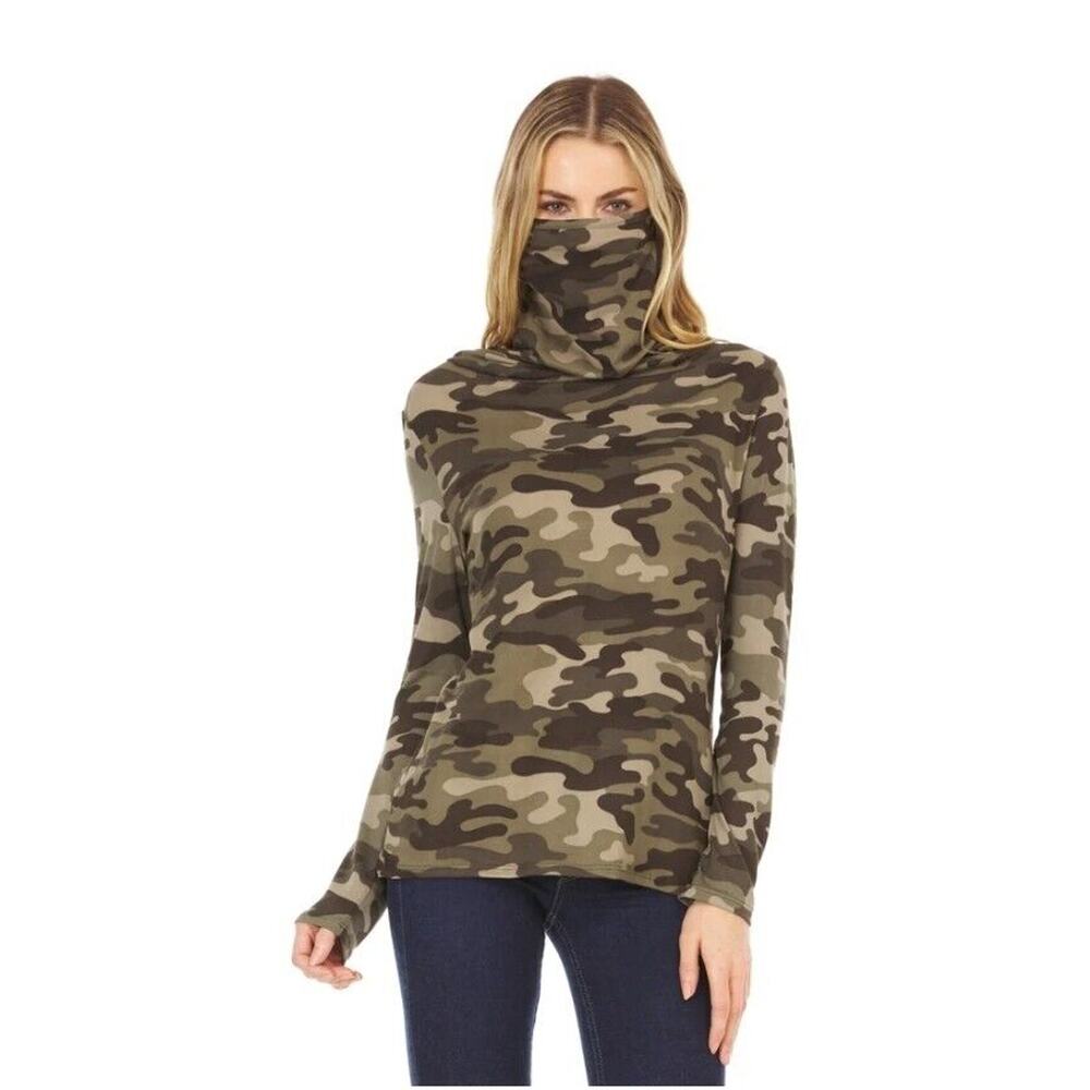 Inner Beauty Women’s Top With Attached Face Mask Size Medium